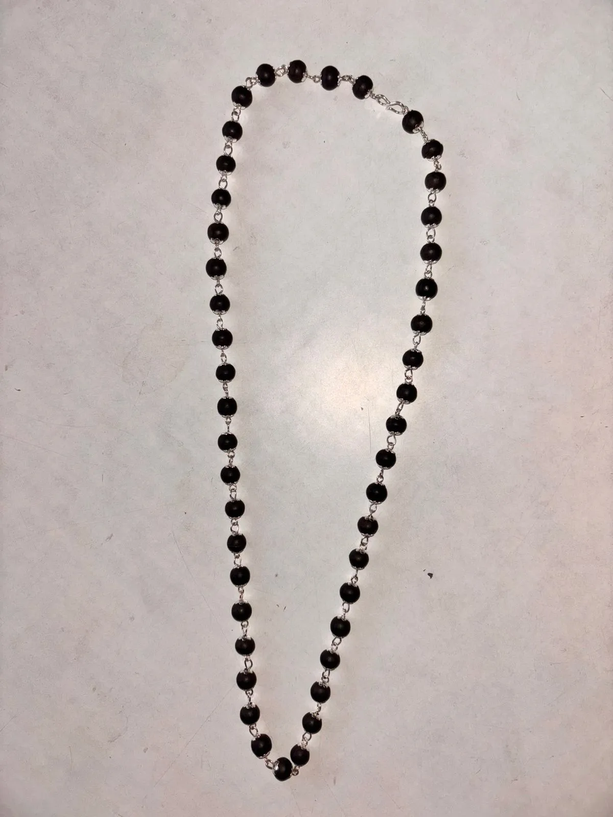 Karungali malai Silver Cap Plated Necklace - Image 6