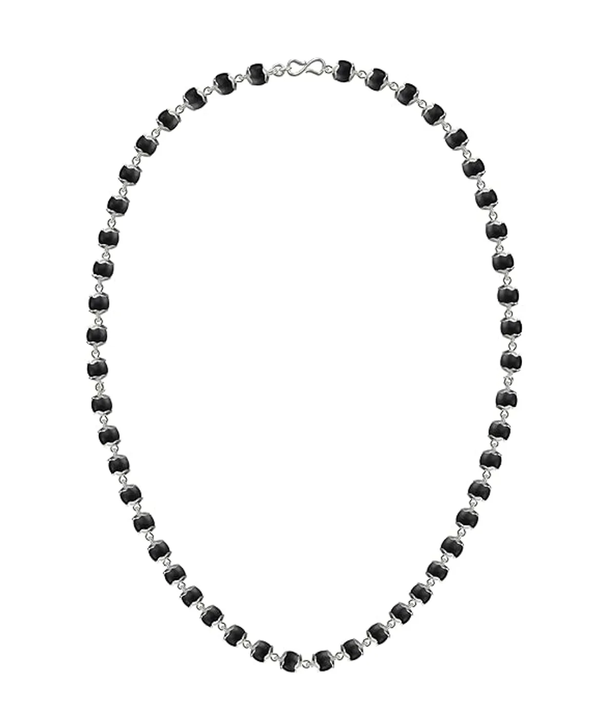 Karungali malai Silver Cap Plated Necklace - Image 8